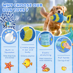 YZHDUXIU Tug of War Dog Toy Soft Plush Material offers gentle chew for teething pups