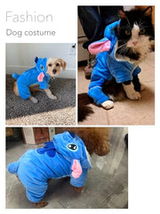 Z-YQL fashion dog costume shark hoodie-closure demonstrates quick on/off with elastic fit.