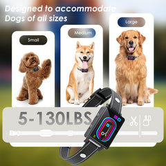 Zaguren dog bark collar on dog neck demonstrates secure fit for various breeds