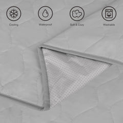 ZAKAPAWS cooling blanket demonstrates non slip backing keeping in place