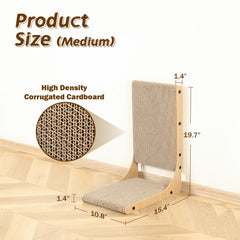 Zakkart 2-Pack cat scratching board wall-mount-ready highlights flexible placement near furniture.