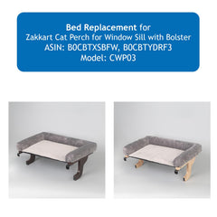Zakkart bed replacement bolster closeup gray highlights plush comfort and support.