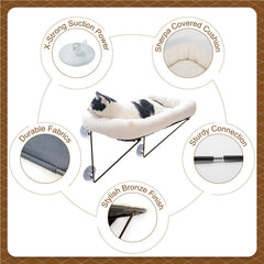 Zakkart cat window perch easy-assembly without tools
