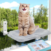 zalalova cat window perch foldable hammock for space-saving sunbathing.