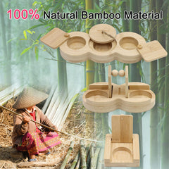 ZALALOVA rabbit bamboo foraging toy use promotes playtime and dental wear.