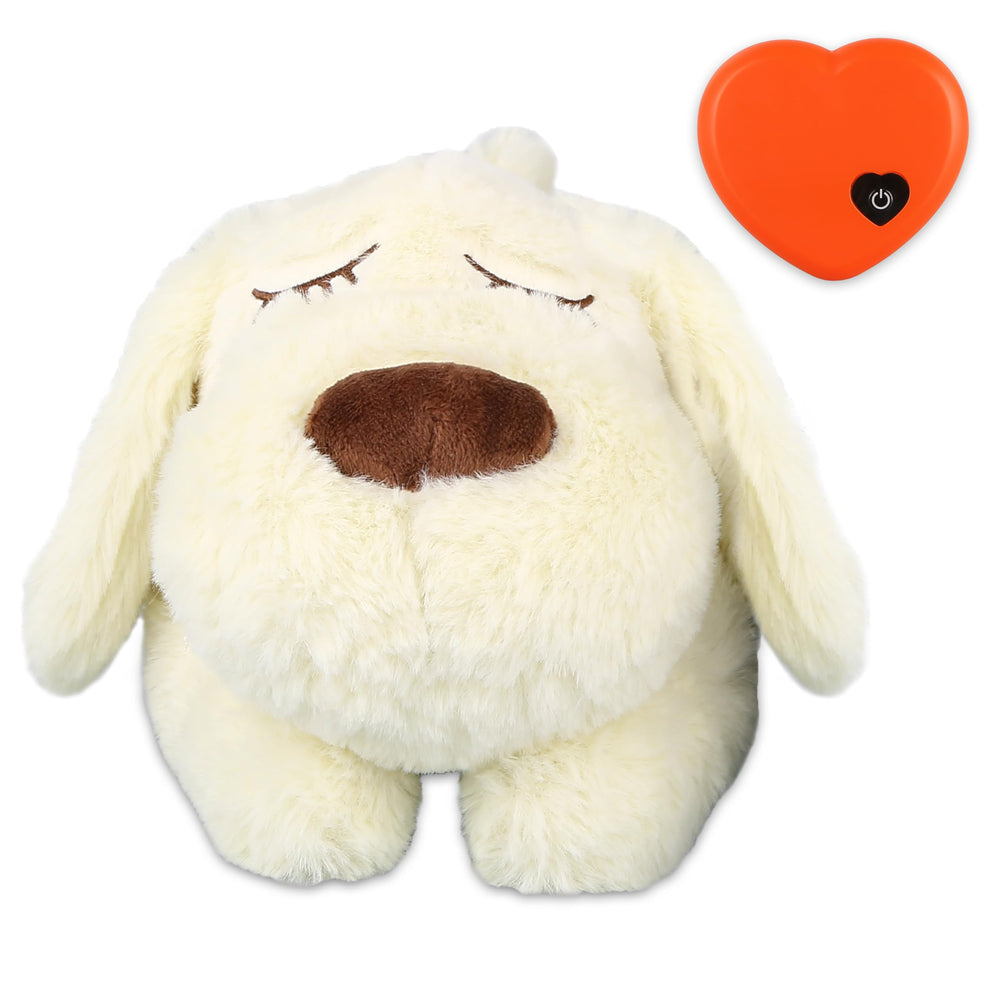 ZALBYUY Heartbeat Puppy Toy closeup, soothing texture for anxious dogs