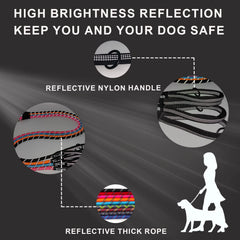 ZALER Rope Dog Leash features reflective threading for night visibility during walks.