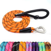 ZALER Rope Dog Leash with screw-lock carabiner for safer outdoor walks.