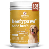 Zammex Grass-Fed Beef Bone Broth Powder tub front label signals joint-supporting nutrition.