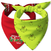 Zamouk Christmas dog bandanas—green double-sided two-pack for festive photos and easy styling.