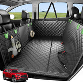 Zanch heavy-duty dog car seat cover front view protects seats during road trips