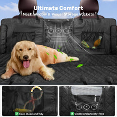 Zanch waterproof, scratch-resistant fabric shields interior from dust, claws, and messes.