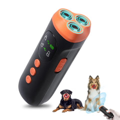 Zanthoxa dog bark deterrent front display showcases humane ultrasonic tech for bark control.