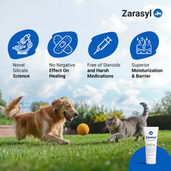 Zarasyl companion barrier cream jar closeup highlighting breathable barrier