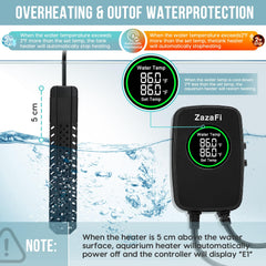 ZazaFi explosion-proof quartz glass heater for safe submersion and durability