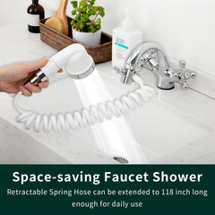 ZCONIEY faucet diverter aerator directs water to the handheld spray.