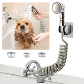 ZCONIEY sink faucet sprayer attachment demo enhances bathroom versatility for pets and cleaning.