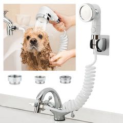 ZCONIEY sink faucet sprayer attachment expands faucet function for cleaning and pet baths.