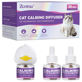 Zcotsu Cat Calming Diffuser Refill packaging highlights a 35-day calming formula