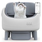 ZeaCotio open-top self-cleaning litter box main view with spacious interior for multiple cats.
