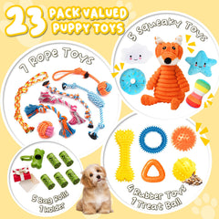 Zeaxuie 23pack squeaky plush toy closeup highlights attention grabbing play and enrichment
