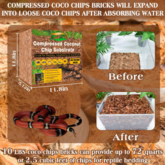 ZeeDix coconut husk chip in expansion phase ready for loose chips