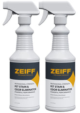 Zeiff Pet Stain and Odor Remover bottle front view for quick odor cleanup