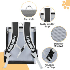 ZEJOROSE cat backpack carrier front window lets pets observe surroundings on the go.