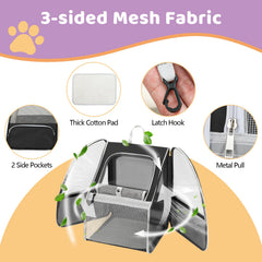 ZEJOROSE cat backpack carrier removable mat provides soft, hygienic rest during journeys.