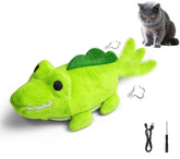 ZeLing HTL interactive croc chase toy front view promoting indoor exercise for cats