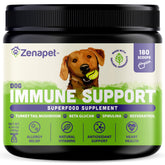 Zenapet dog immune topper with turkey tail supporting daily resilience and digestion.