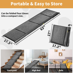 Zendova dog ramp with non-slip texture closeup helps pets grip securely.