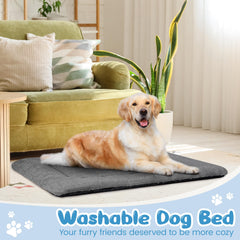ZENGAOOU dog bed anti-slip bottom keeps crate mat secure during activity.
