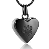 zeqingjw paw print heart urn necklace close-up shows a lasting memorial keepsake for pets