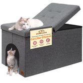 Zerbuger cat litter box enclosure with open lid for easy access and quick cleaning.