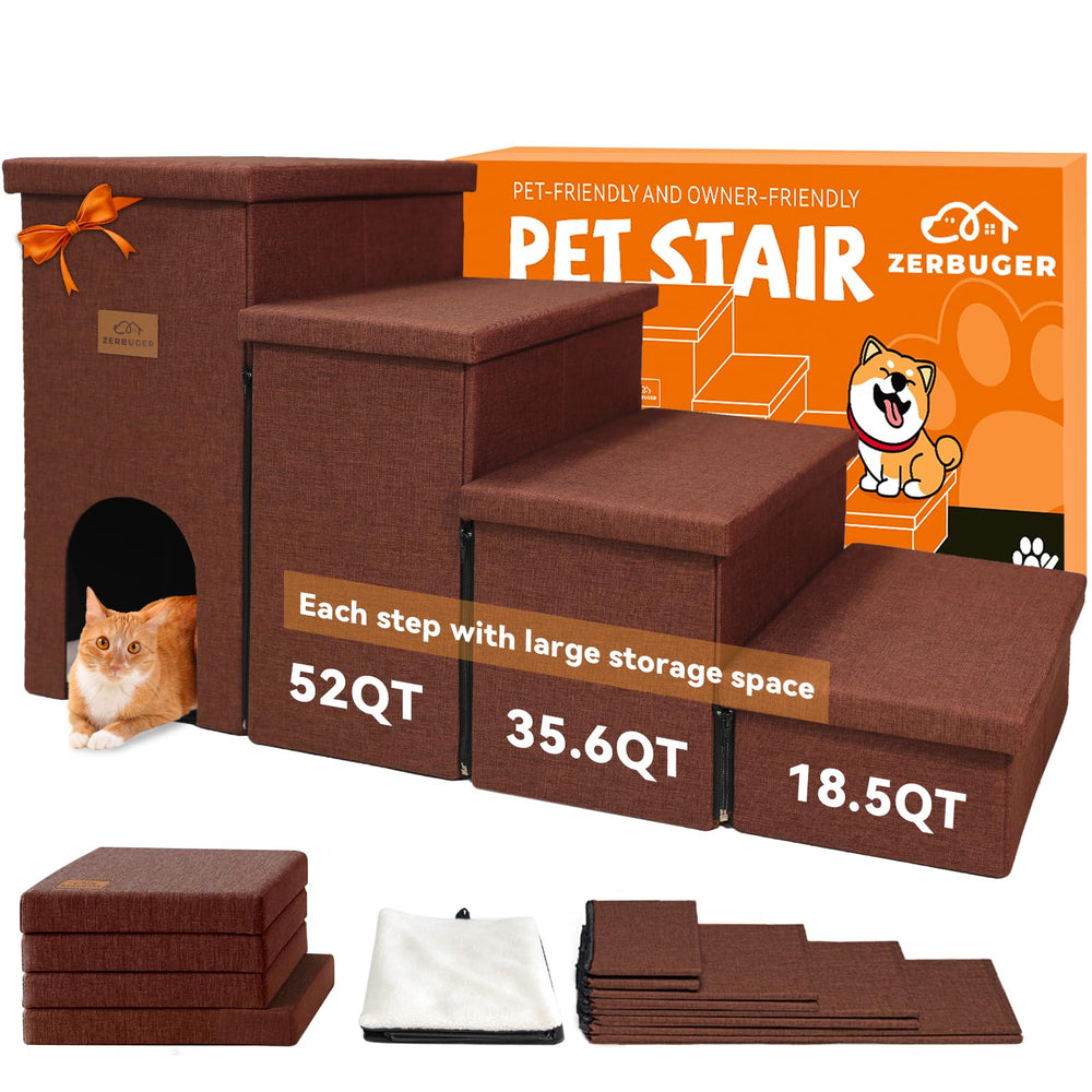 Zerbuger dog stairs assembly demonstrates easy setup for bed access