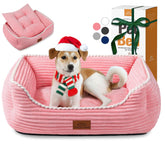 Zerbuger orthopedic dog bed large pink top view showing plush surface for big dogs
