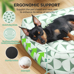 Zerbuger pet sleeping rectangle bed medium offers restful comfort and security.