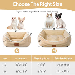 Zerbuger rectangle pet bed anti-slip bottom keeps it in place on floors