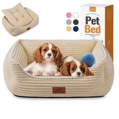 Zerbuger rectangle pet bed in coffee offers a cozy sleeping spot for pets
