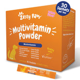 Zesty Paws 10-in-1 bottle pour enables easy daily mixing for wellness.