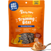 Premios de entrenamiento Zesty Paws, sabor cacahuete, para reforzar comandos.