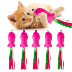 ZeyZoo pink fish catnip toy in soft plush, inviting gentle indoor play.