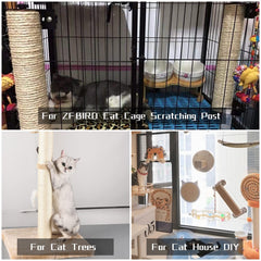 ZFBIRD cat tree replacement post close-up shows sturdy construction for long-lasting scratching.