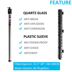 ZHGSERVU aquarium heater 300W with suction cups enables easy mounting for steady warmth