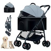 ZHUOKECE 3-in-1 stroller side view for easy pet transport
