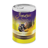 Zignature Turkey Formula 13oz can in a bowl, supporting hydration with moist meal.