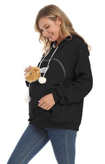 ZIIFULLHOU paw-prints hood design adds playful style