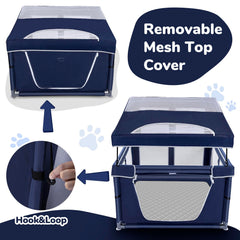 Zikopomi dog playpen assembly shows easy setup for quick use