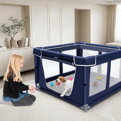 Zikopomi dog playpen non-slip base protects floors and keeps enclosure stable